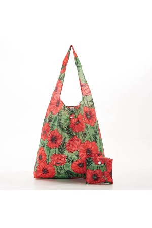 GREEN POPPIES SHOPPER