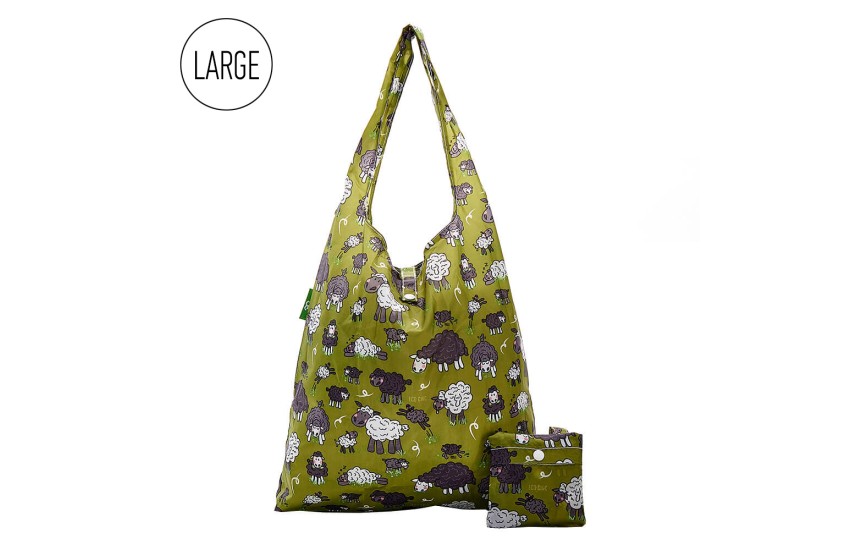 GREEN SHEEP LARGE SHOPPER