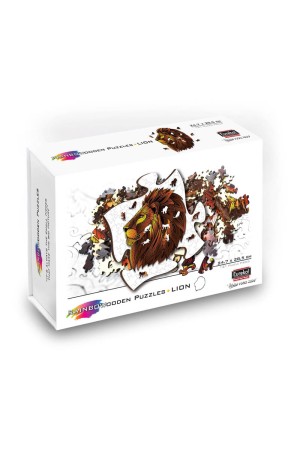 RAINBOW WOODEN PUZZLE - LION