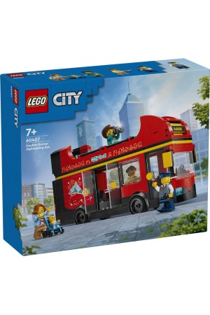 RED DOUBLE-DECKER SIGHTSEEING BUS