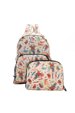 BEIGE OWL BACKPACK