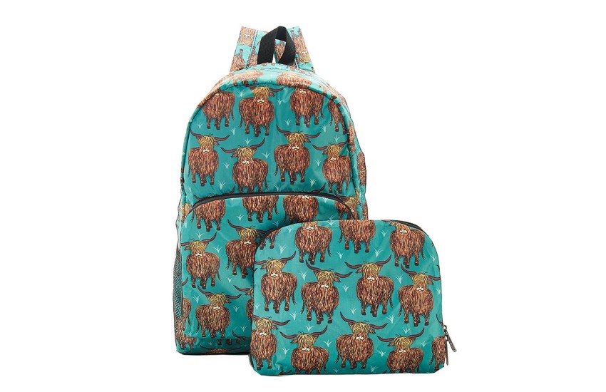 TEAL HIGHLAND COW BACKPACK