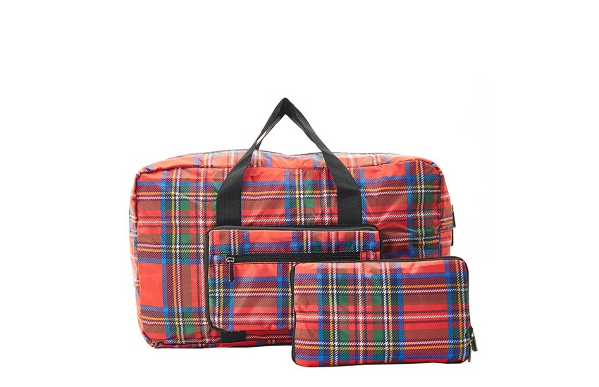 RED TARTAN HOLDALL
