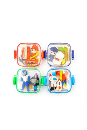FANCY ERASERS IN LUNCHBOX: SUPERHERO