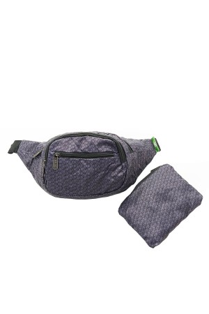 BLACK DISRUPTED CUBES BUM BAG