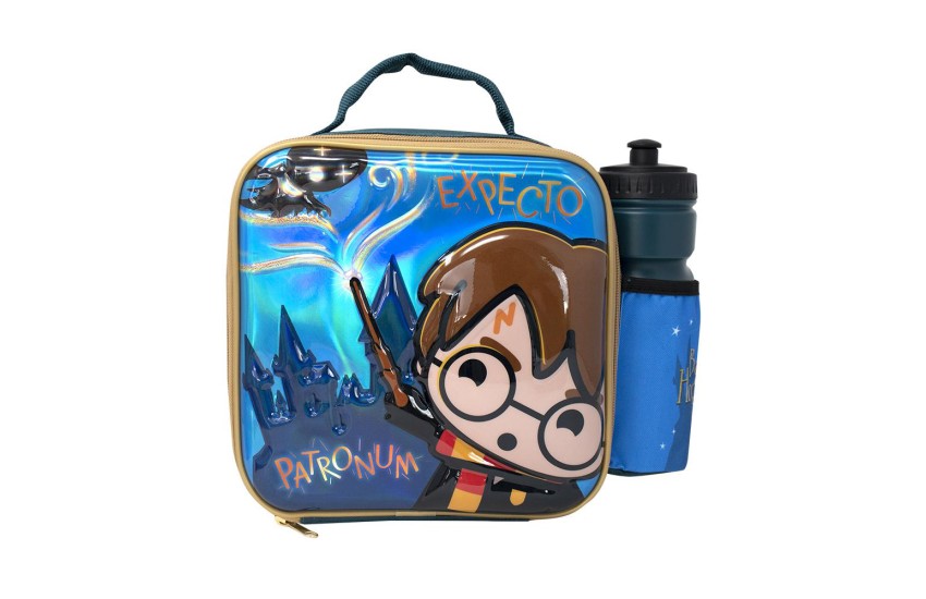 HARRY POTTER KAWAII EMBOSSED 3D LUNCH BAG WITH BOTTLE
