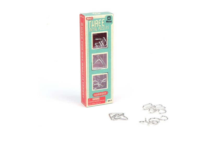 MENSA SET OF 3 HARDER WIRE PUZZZLES