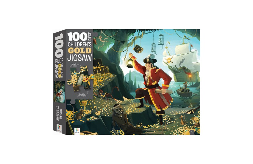 TOUCH AND FEEL: PIRATE TREASURE GOLD FOIL 100  PIECE JIGSAW