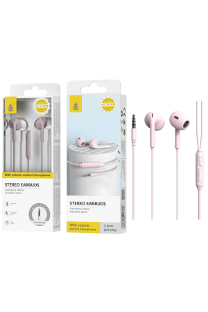 MTK ΑΚΟΥΣΤΙΚΑ ΜΕ ΜΙΚΡΟΦΩΝΟ 1.2m STEREO ΡΟΖ