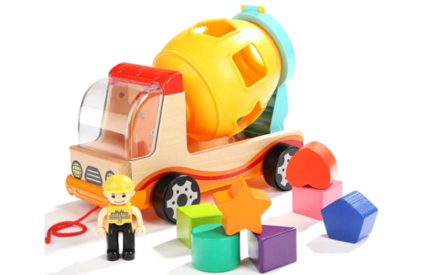 MIXER  TRUCK WITH SHAPE SORTER ΜΠΕΤΟΝΙΕΡΑ ΜΕ ΣΧΗΜΑΤΑ ΣΥΡΟΜΕΝΗ