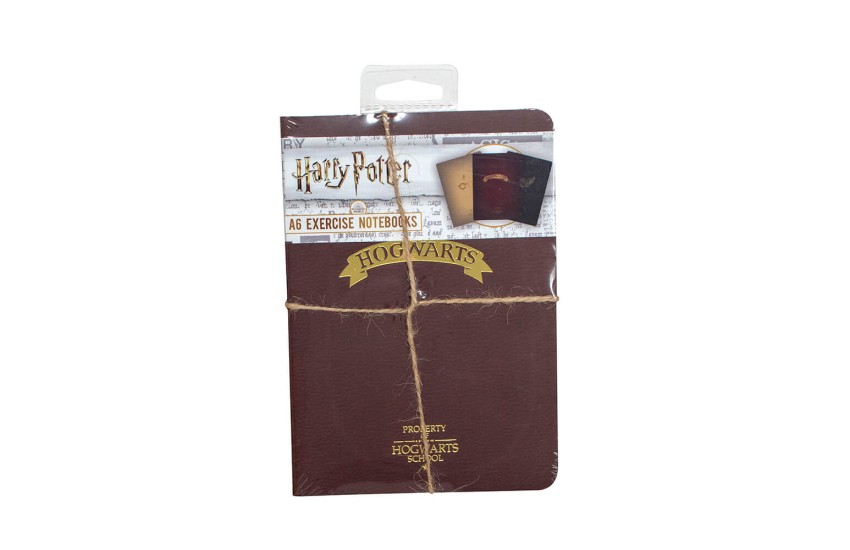 HARRY POTTER A6 NOTEBOOKS 3PK - HOGWARTS