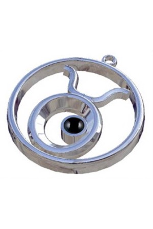 ΖΩΔΙΟ ΤΑΥΡΟΣ - ΑΧΑΤΗΣ ΑΣΗΜΙ 925° 2,5 cm