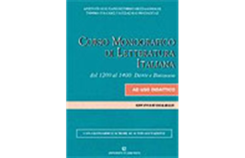 CORSO MONOGRAFICO DI LETTERATURA