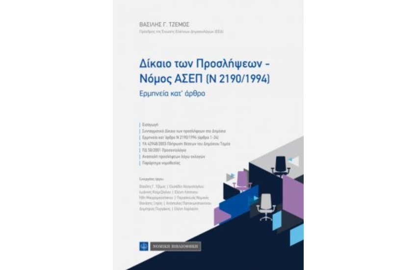 ΔΙΚΑΙΟ ΤΩΝ ΠΡΟΣΛΗΨΕΩΝ - ΝΟΜΟΣ ΑΣΕΠ (Ν 2190/1994)