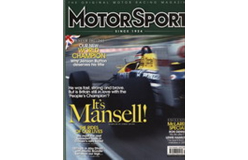 MOTOR SPORT DECEMBER 2009