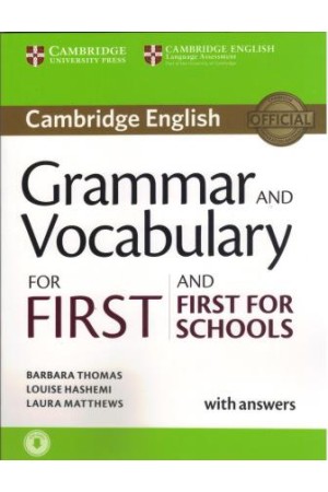 CAMBRIDGE GRAMMAR & VOCABULARY FOR FIRST + FIRST FOR SCHOOLS SB ( + ON LINE AUDIO) W/A