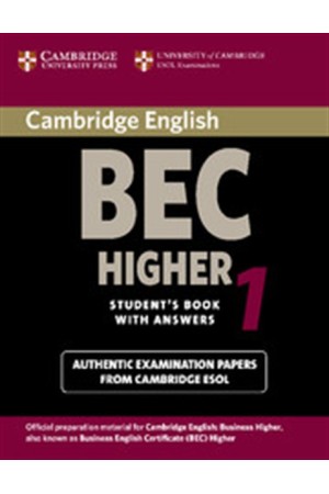 CAMBRIDGE BEC HIGHER 1 STUDENT'S BOOK  WITH ANSWERS