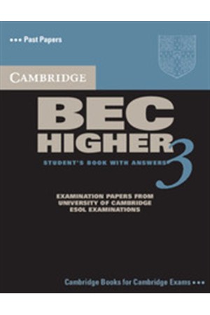 CAMBRIDGE BEC HIGHER 3 STUDENT'S BOOK WITH ANSWERS