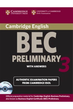 CAMBRIDGE BEC 3 PRELIMINARY STUDENT'S BOOK WITH ANSWERS (+CD)