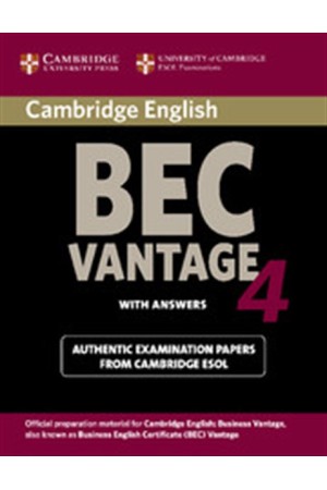 CAMBRIDGE BEC VANTAGE 4 STUDENT'S BOOK WITH ANSWERS