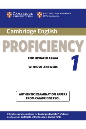 CAMBRIDGE CERTIFICATE OF PROFICIENCY IN ENGLISH 1 SB WO/A N/E 2012 UPDATE
