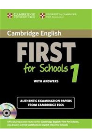 CAMBRIDGE ENGLISH FIRST FOR SCHOOLS 1 STUDENT'S BOOK PACK (+ 2 CD) WITH ANSWERS