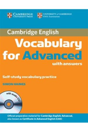 CAMBRIDGE ENGLISH VOCABULARY ADVANCED (+AUDIO CD) WITH ANSWERS