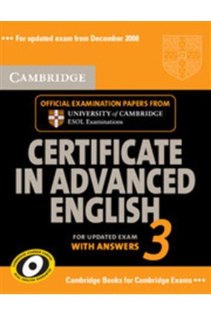 CAMBRIDGE CERTIFICATE IN ADVANCED ENGLISH 3 SELF STUDY PACK 2008