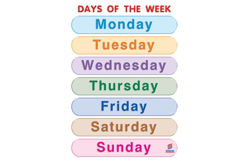 DAYS OF THE WEEK (ΑΦΙΣΑ)