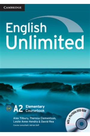 ENGLISH UNLIMITED Α2 ELEMENTARY STUDENT'S BOOK (+E-PORTFOLIO) ENGLISH UNLIMITED Α2 ELEMENTARY STUDENT'S BOOK (+E-PORTFOLIO)