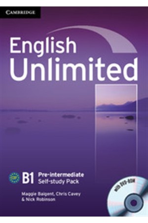 ENGLISH UNLIMITED B1 PRE-INTERMEDIATE SELF STUDY PACK (+ WORKBOOK + DVD-ROM) ENGLISH UNLIMITED B1 PRE-INTERMEDIATE SELF STUDY PACK (+ WORKBOOK + DVD-ROM)