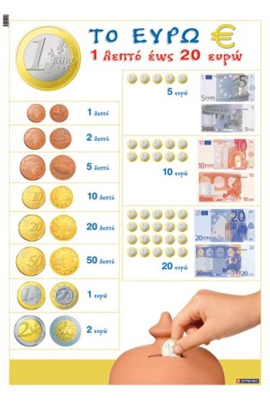 ΤΟ ΕΥΡΩ: 1 ΛΕΠΤΟ ΕΩΣ 20 ΕΥΡΩ (ΑΦΙΣΑ)