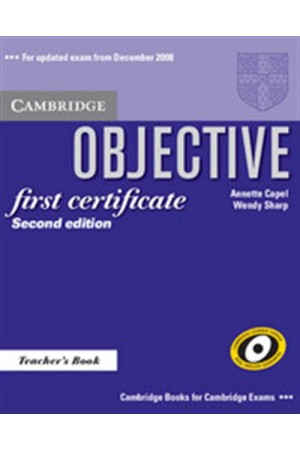 OBJECTIVE FIRST CERTIFICATE TEACHER'S BOOK (2ND EDITION)