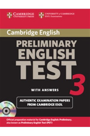 CAMBRIDGE PRELIMINARY ENGLISH TEST 3 SELF STUDY PACK