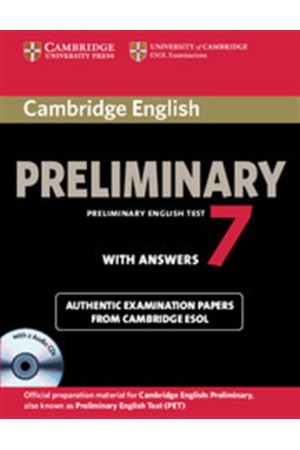 CAMBRIDGE PRELIMINARY ENGLISH TEST 7 STUDENT'S BOOK PACK (+2 CD) WITH ANSWERS