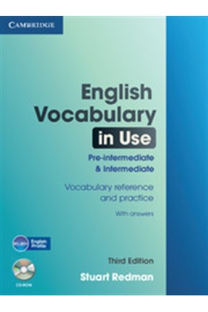 ENGLISH VOCABULARY IN USE PRE-INTERMEDIATE+INTERMEDIATE STUDENT'S BOOK (+CD-ROM) WITH ANSWERS 3RD EDITION