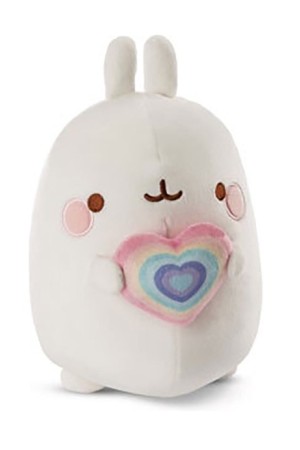 ΛΟΥΤΡΙΝΟ MOLANG ΜΕ ΠΟΛΥΧΡΩΜΗ ΚΑΡΔΙΑ 12CM