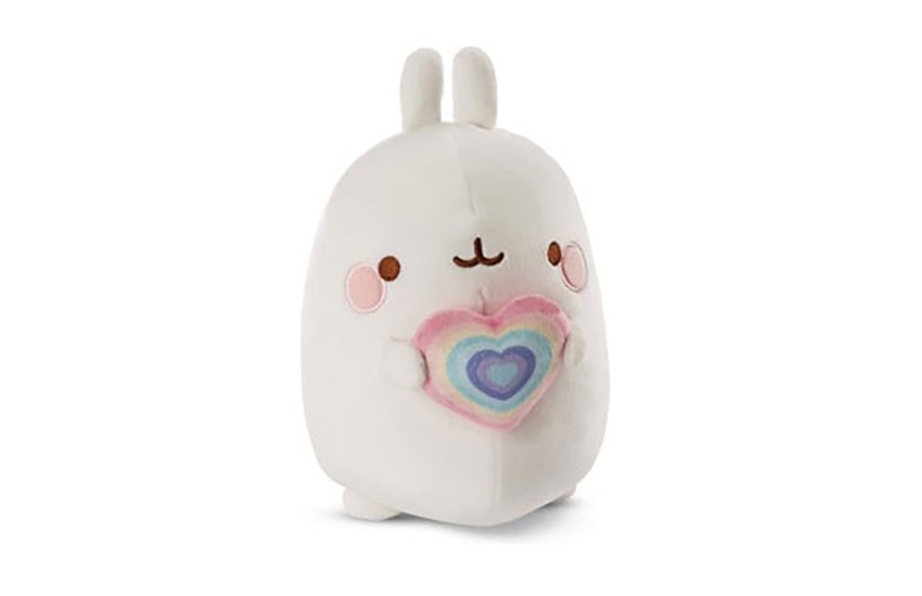 ΛΟΥΤΡΙΝΟ MOLANG ΜΕ ΠΟΛΥΧΡΩΜΗ ΚΑΡΔΙΑ 12CM