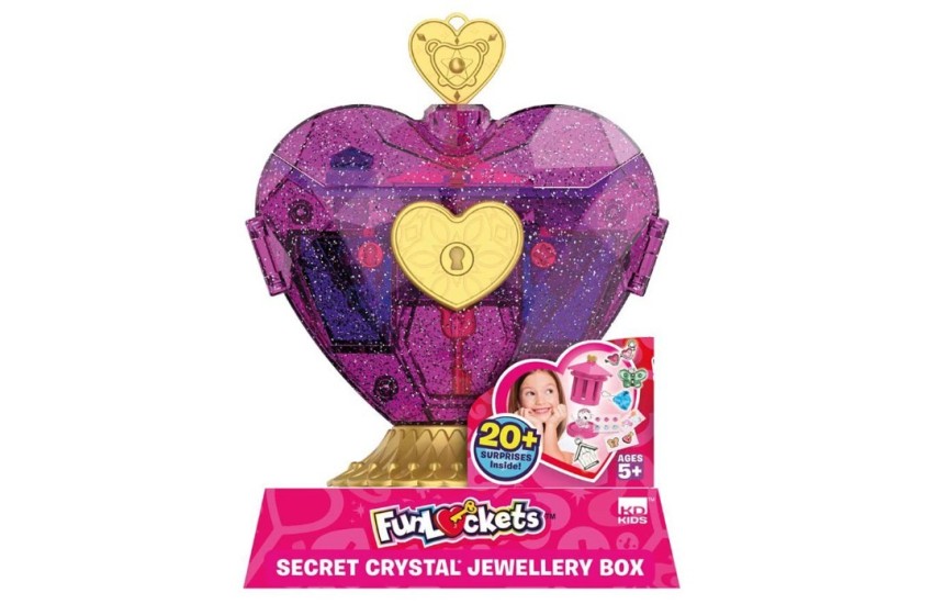 FUNLOCKETS MΥΣΤΙΚΗ ΚΡΥΣΤΑΛΛΙΝΗ ΚΟΣΜΗΜΑΤΟΘΗΚΗ ΚΑΡΔΙΑ